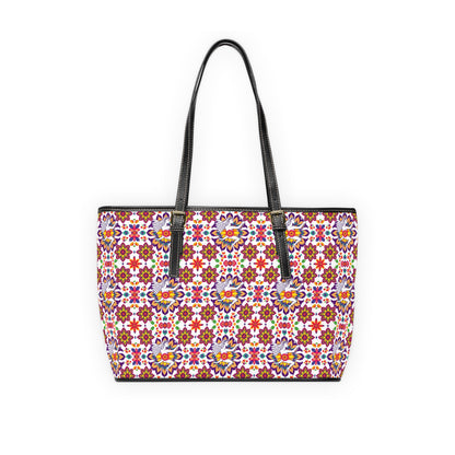 Leather Shoulder Bag, Sagittarius, Zodiac v1, Flower Pattern
