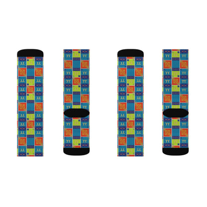 Sublimation Socks, Gemini, Zodiac v1, Shapes Pattern