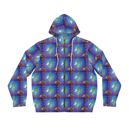 Full-Zip Hoodie (AOP), Pisces, Zodiac, Pattern