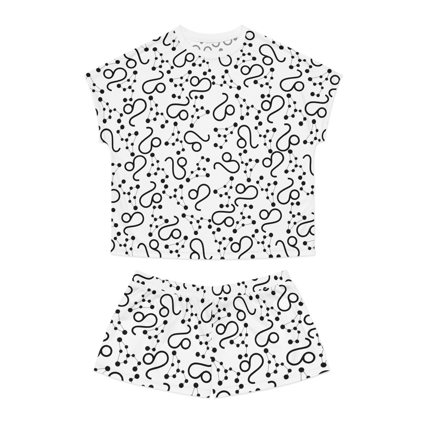Women's Short Pajama Set Leo Zodiac Sign (AOP)
