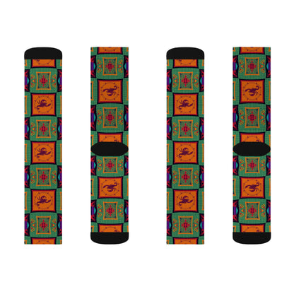 Sublimation Socks, Scorpio, Zodiac v1, Shapes Pattern
