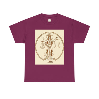 Unisex Heavy Cotton T-Shirt, Libra Goddess v1, Zodiac Design