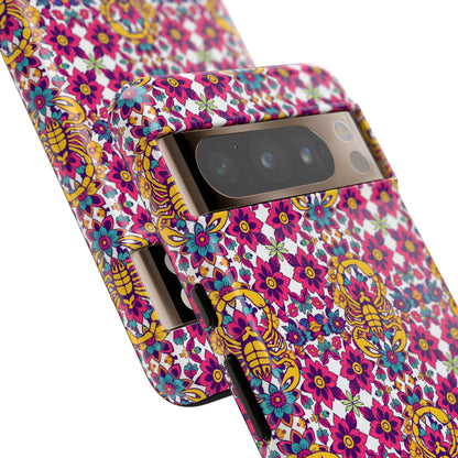 Tough Cases, Scorpio, Zodiac v2, Flower Pattern