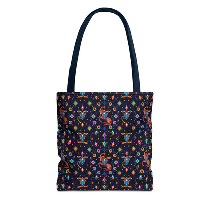 Tote Bag (AOP), Capricorn, Zodiac v1, Jewel Pattern