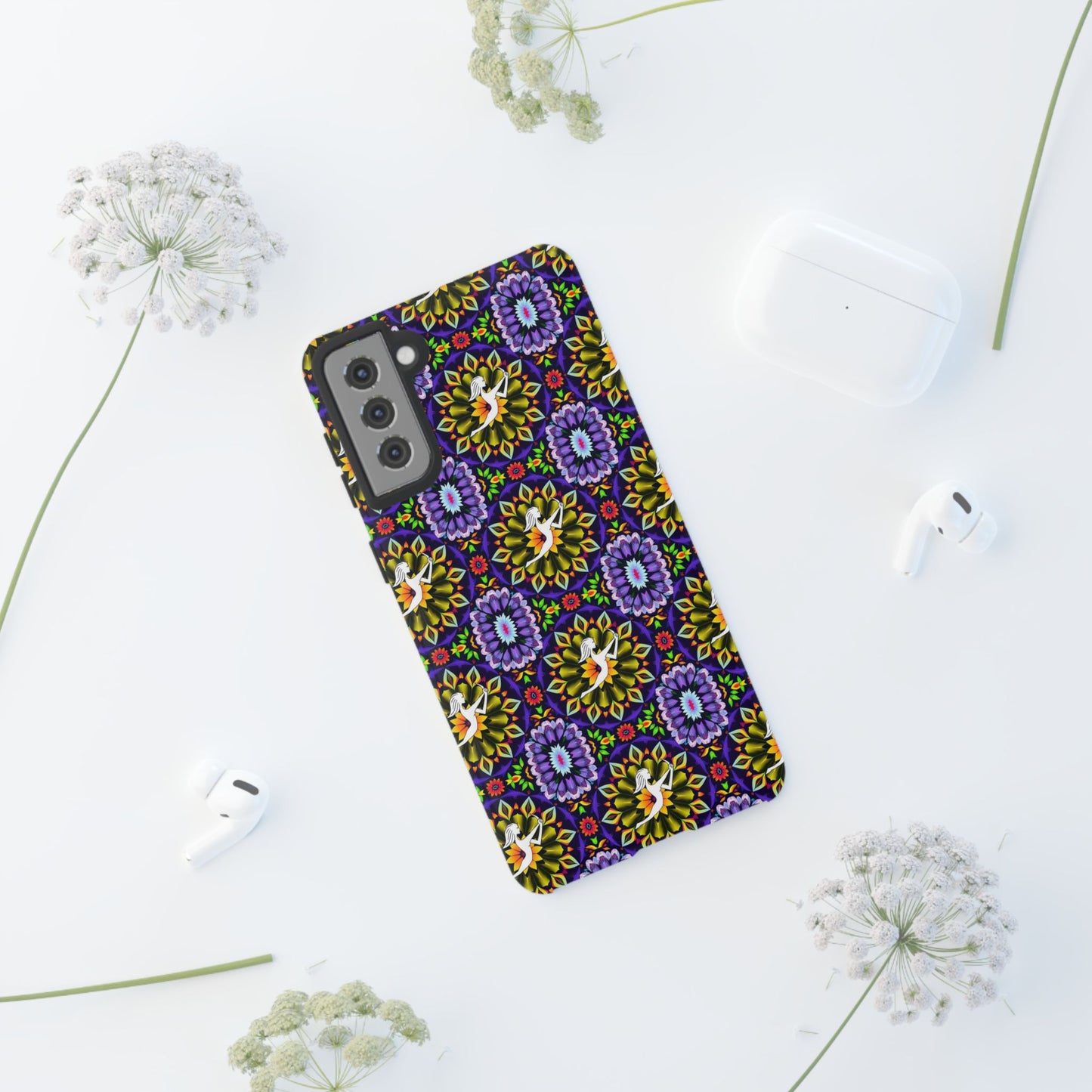 Tough Cases, Sagittarius, Zodiac v1, Flower Pattern