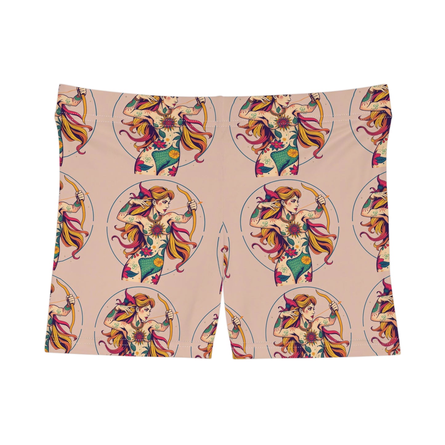Women's Shorts, (AOP), Sagittarius, Zodiac v4, Sexy Pattern