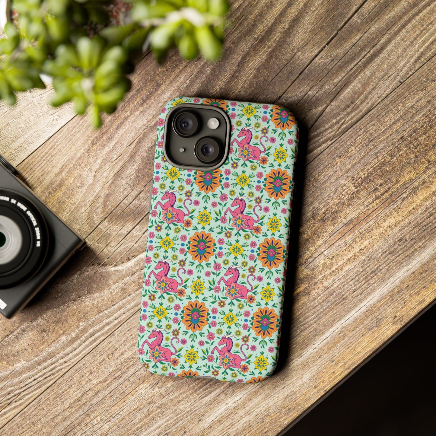 Tough Cases, Aquarius, Zodiac, Flower Pattern