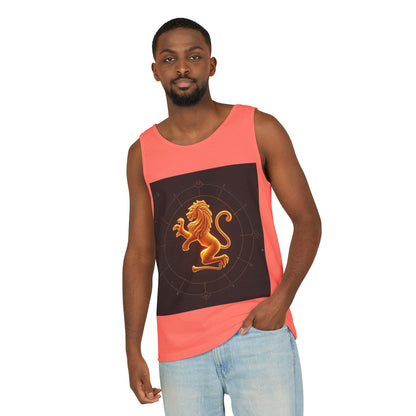 Unisex Garment-Dyed, Tank Top, Leo Design, Space Animal v1, 100% US cotton