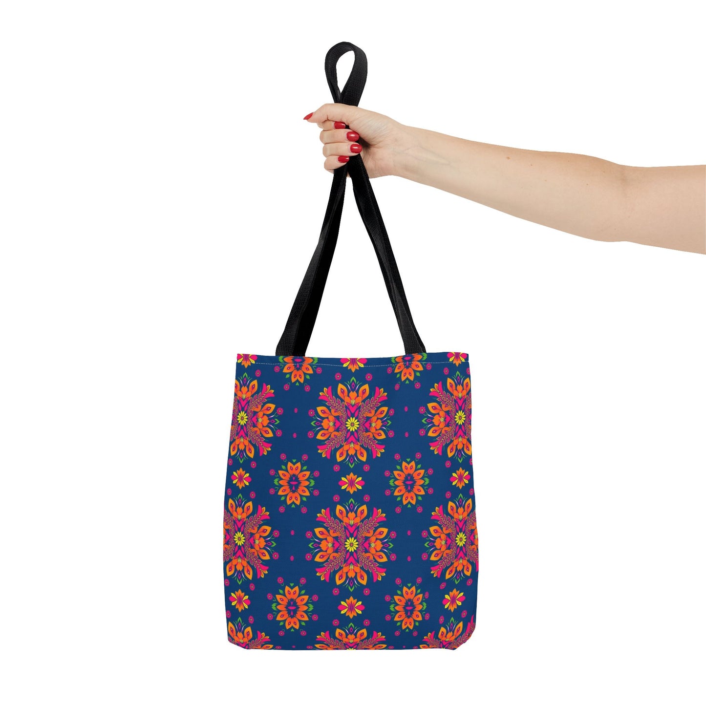 Tote Bag (AOP), Gemini, Zodiac v2, Flower Pattern