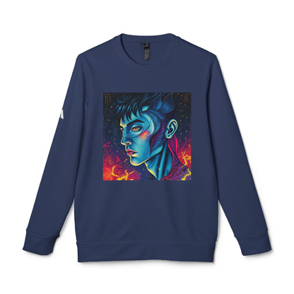 Adidas, Unisex Fleece Crewneck Sweatshirt, Pisces, Pop Art, Zodiac