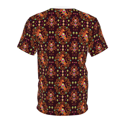 Unisex Cut & Sew T-Shirt, (AOP), Virgo, Zodiac v3, Jewels Pattern