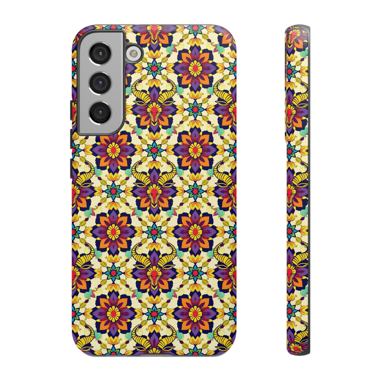 Tough Cases, Taurus, Zodiac v1, Flower Pattern