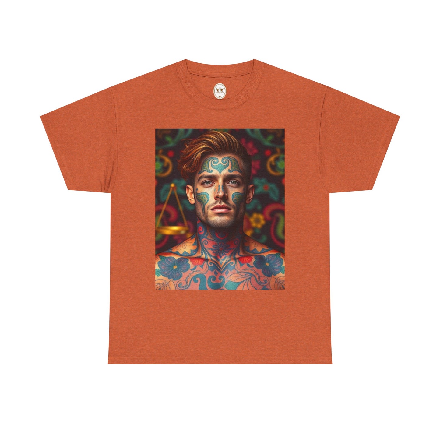 Unisex Heavy Cotton T-Shirt, Libra, Zodiac, Sexy Art