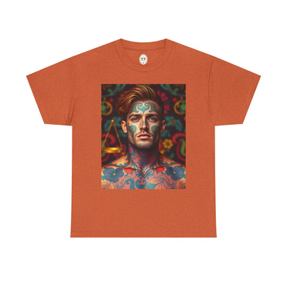 Unisex Heavy Cotton T-Shirt, Libra, Zodiac, Sexy Art