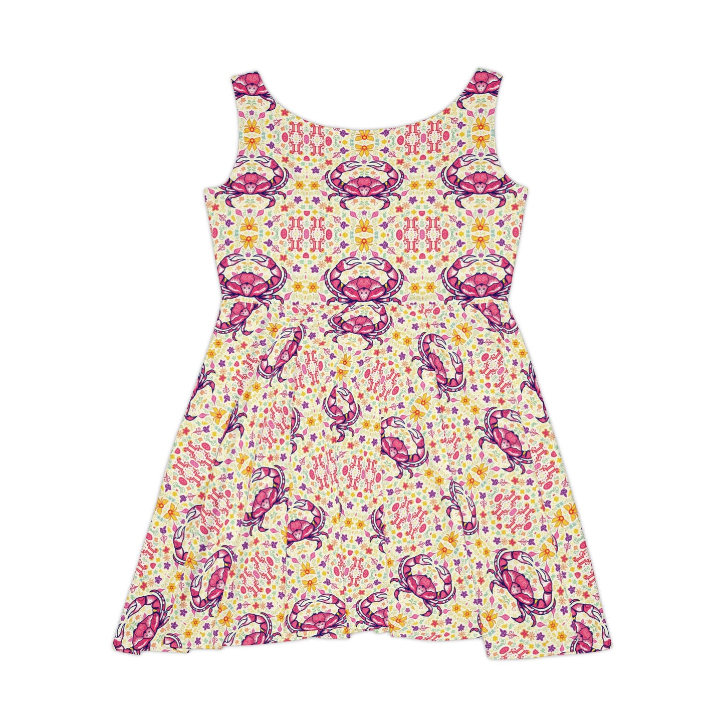 Women's Skater Dress, AOP, Zodiac v1, Cancer, Pattern