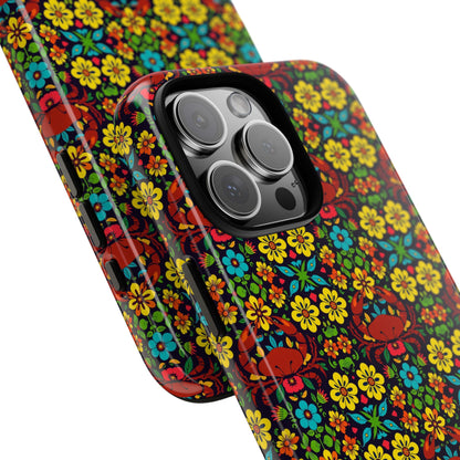 Tough Cases, Cancer, Zodiac v2, Flower Pattern