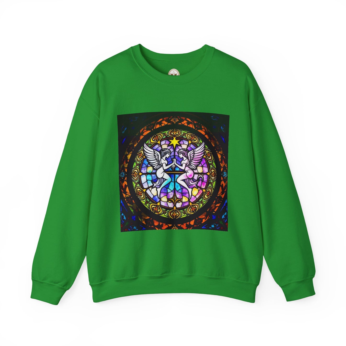 Unisex Heavy Blend™ Crewneck Sweatshirt, Glass 1, Gemini Zodiac Design