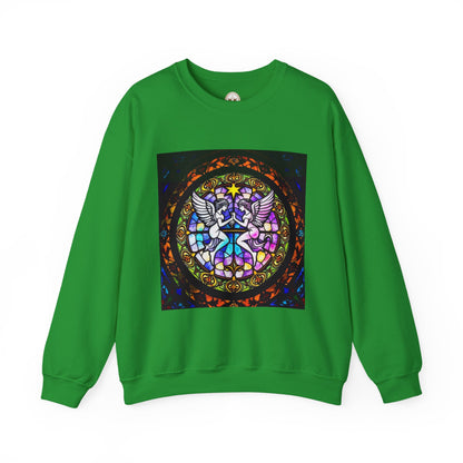 Unisex Heavy Blend™ Crewneck Sweatshirt, Glass 1, Gemini Zodiac Design
