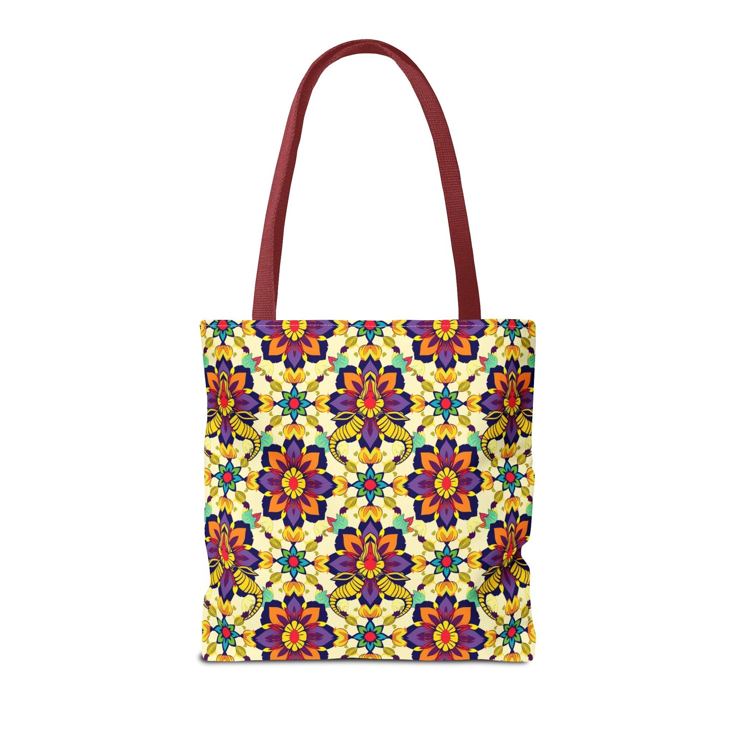 Tote Bag, (AOP), Taurus, Zodiac v5, Flower Pattern