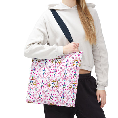 Tote Bag (AOP), Libra, Zodiac, Jewel Pattern