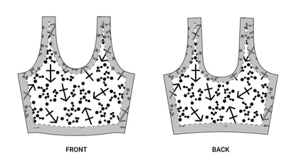 Polyester Sports Bra Sagittarius Zodiac Sign (AOP)