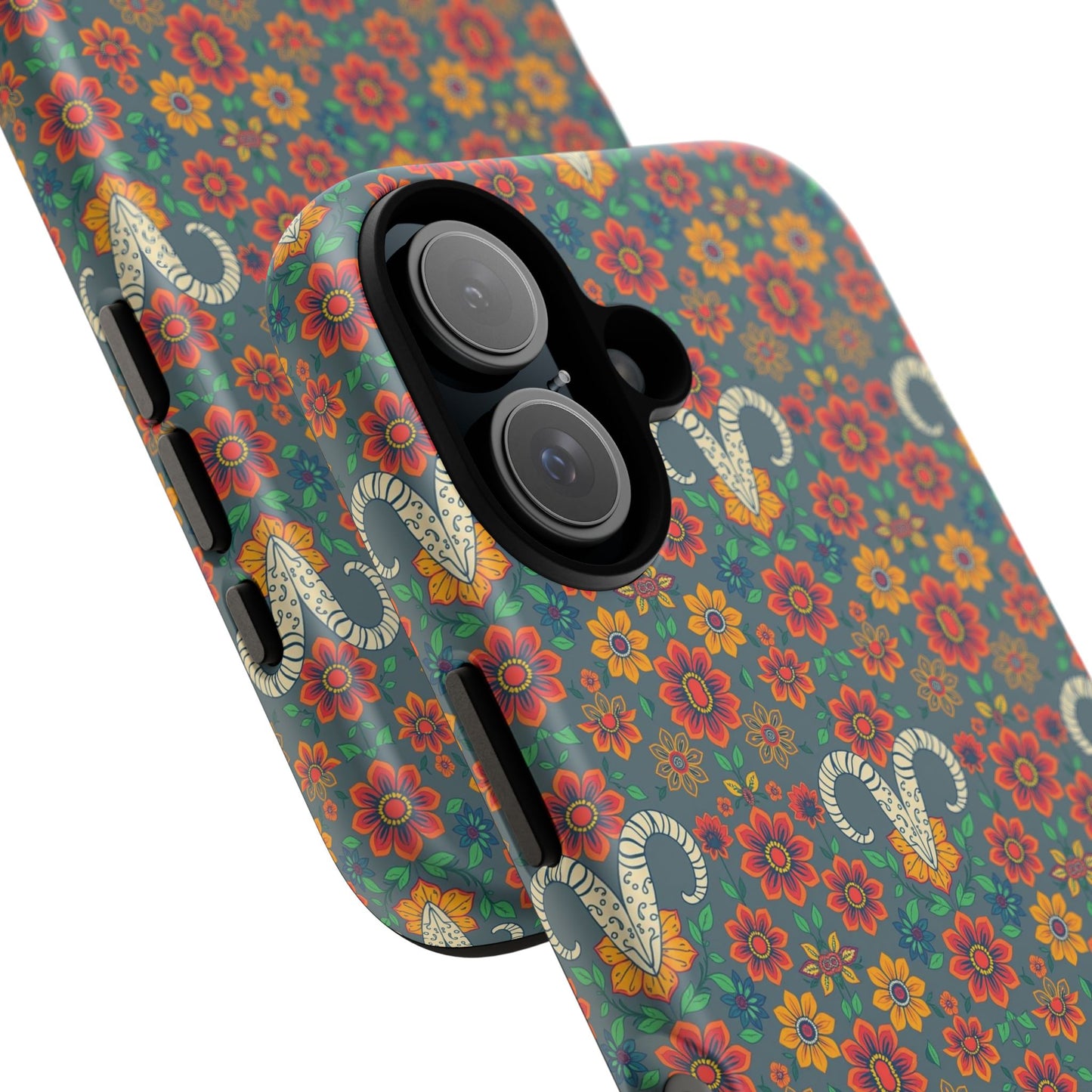 Tough Cases, Aries, Zodiac v3, Flower Pattern
