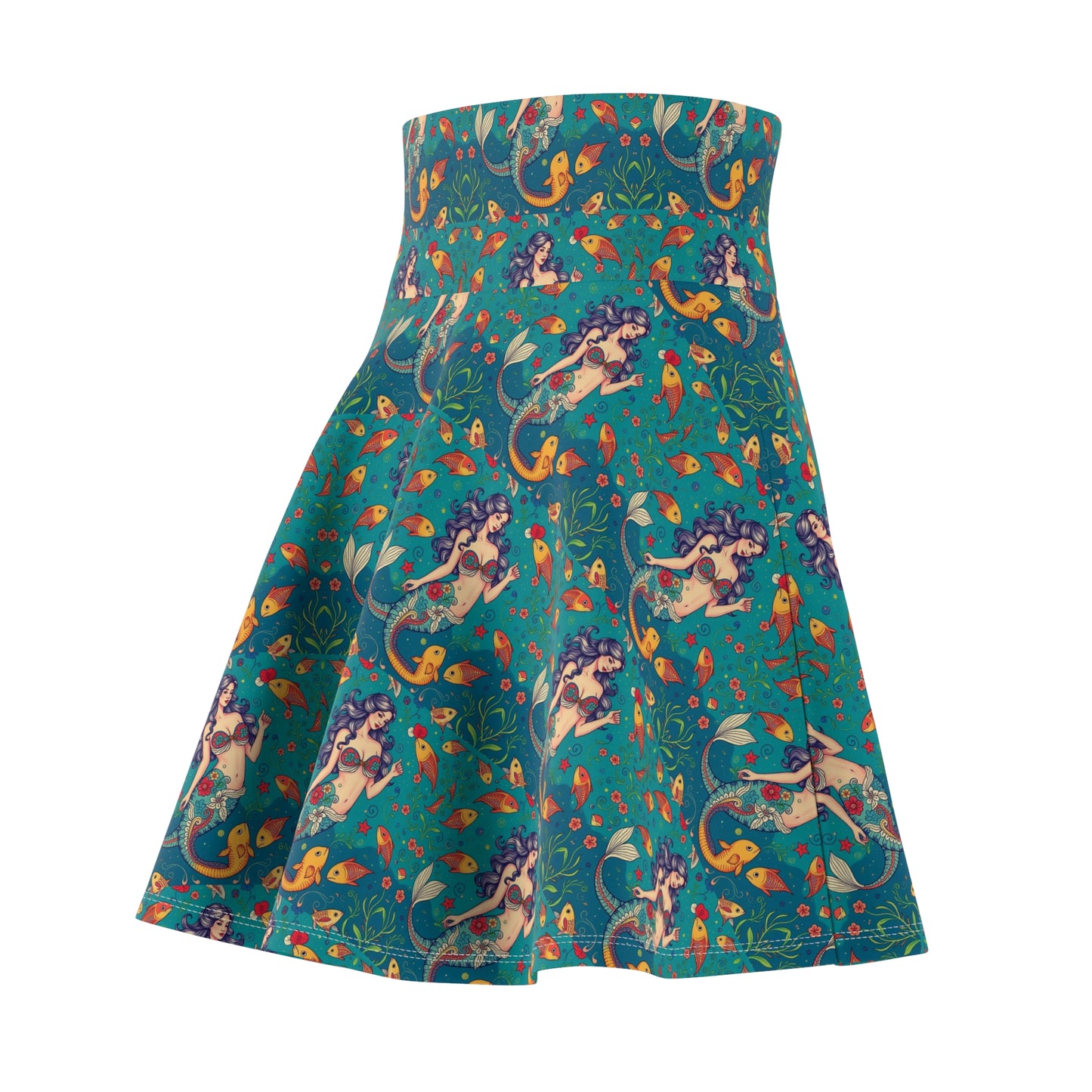 Women's Skater Skirt, (AOP), Pisces, Zodiac v1, Sexy Pattern