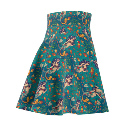 Women's Skater Skirt, (AOP), Pisces, Zodiac v1, Sexy Pattern