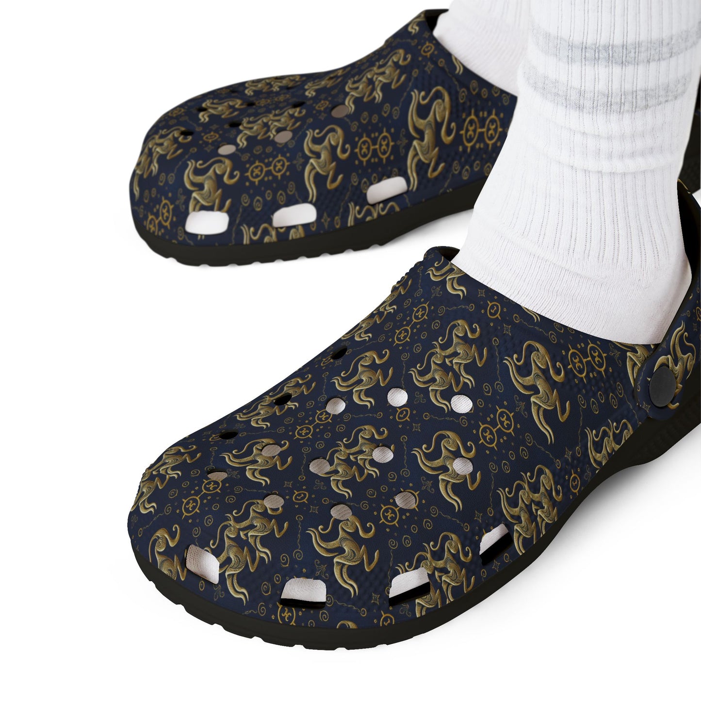 EVA Foam Rubber Shoes, (AOP), Aquarius, Zodiac v1, Pattern