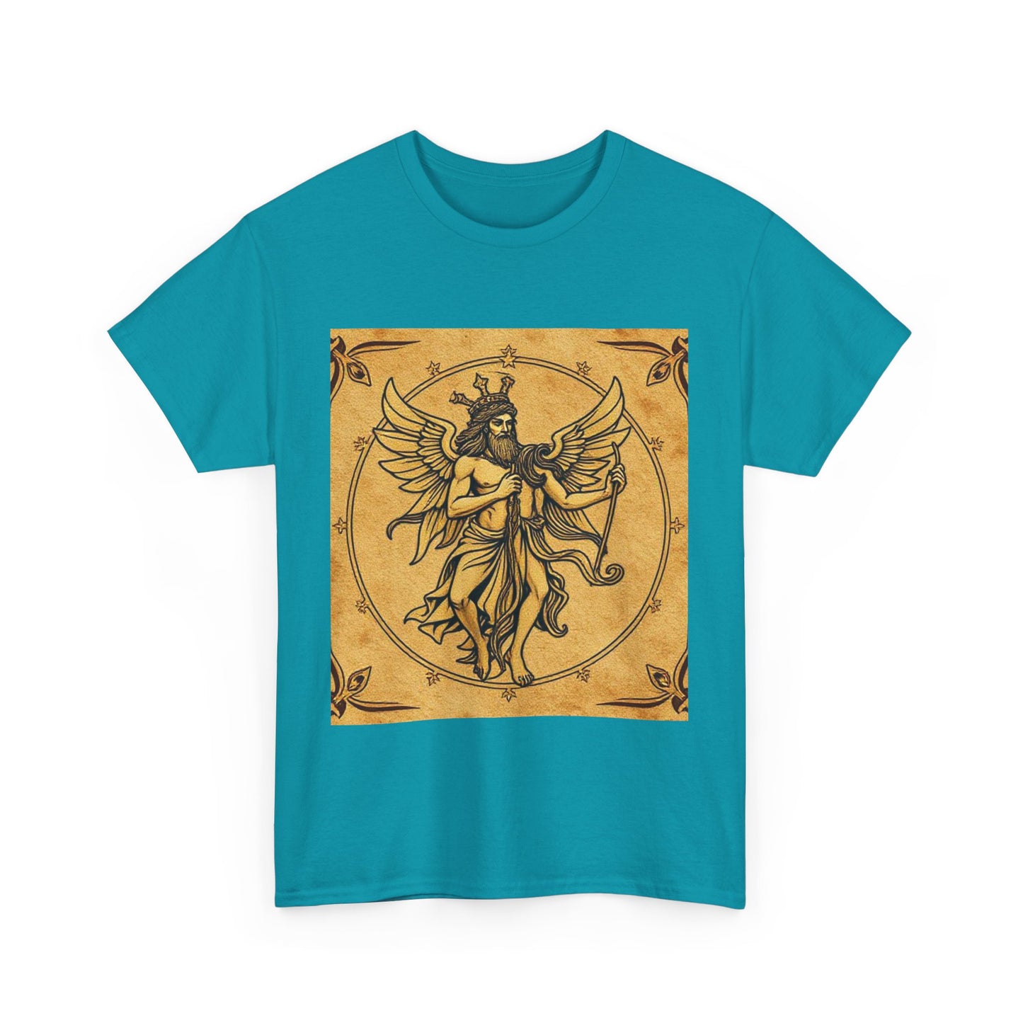 Unisex Heavy Cotton T-Shirt, Pencil Art, Gemini Zodiac Design