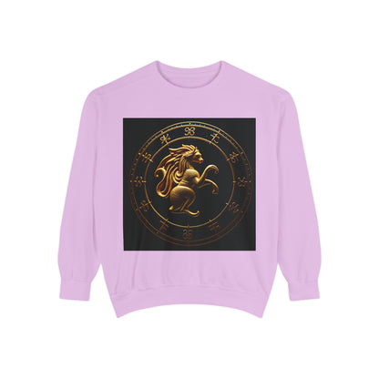 Garment-Dyed Sweatshirt, Unisex, Space Animal Design v1, Virgo