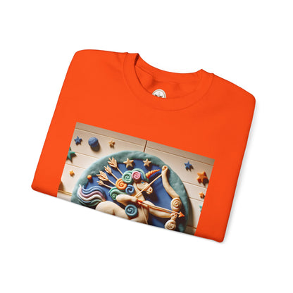 Unisex Heavy Blend™ Crewneck Sweatshirt, Colorful Horse, Sagittarius Zodiac Design