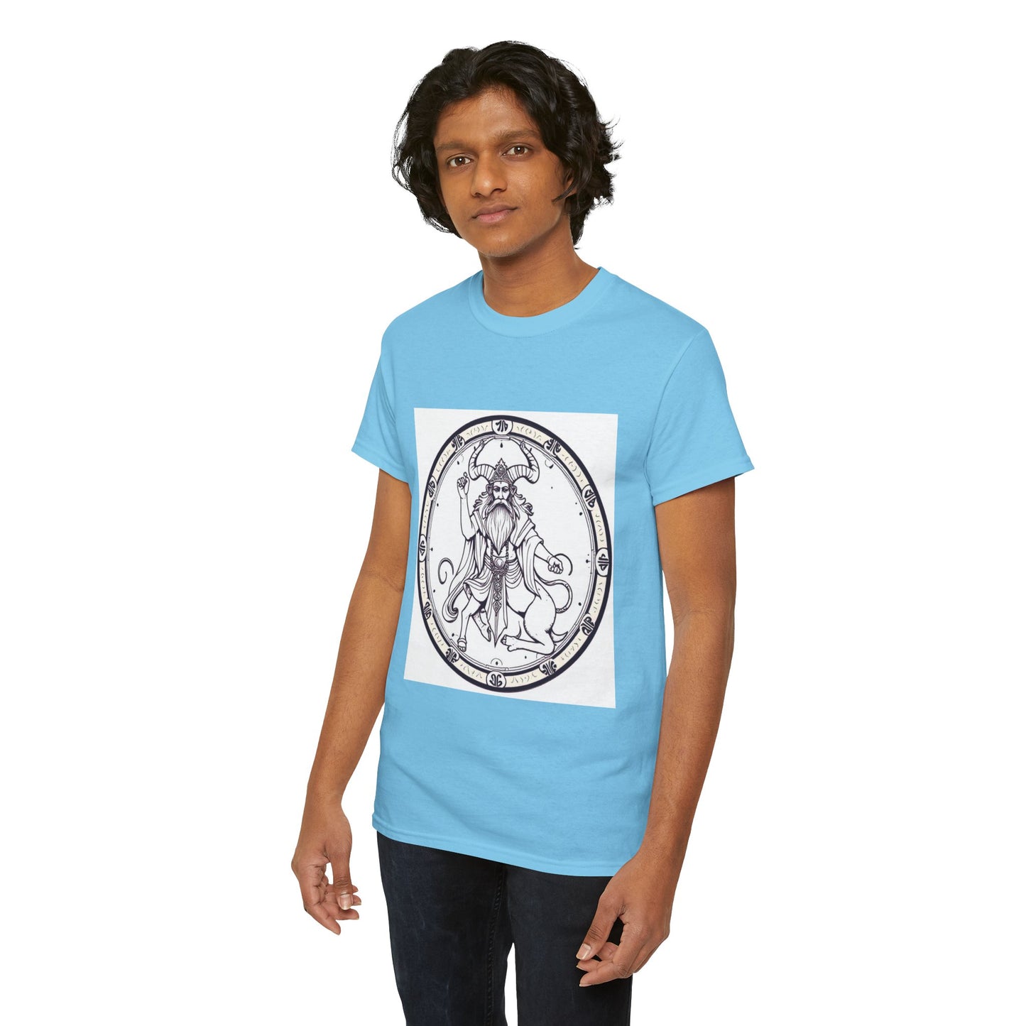 Unisex Heavy Cotton T-Shirt, Bull Centaur, Taurus Zodiac Design