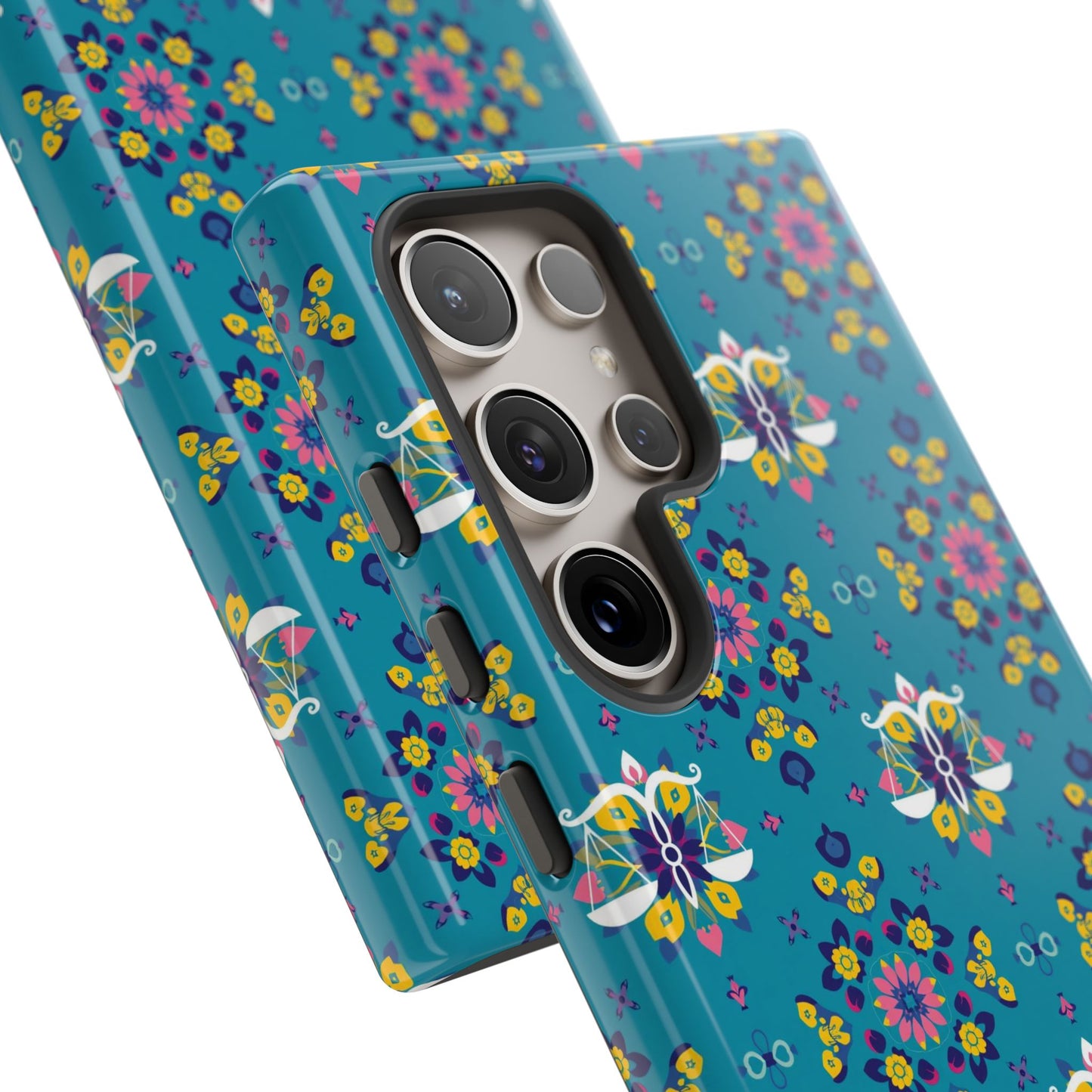 Tough Cases, Libra, Zodiac v2, Flower Pattern