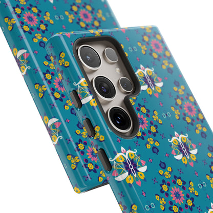 Tough Cases, Libra, Zodiac v2, Flower Pattern
