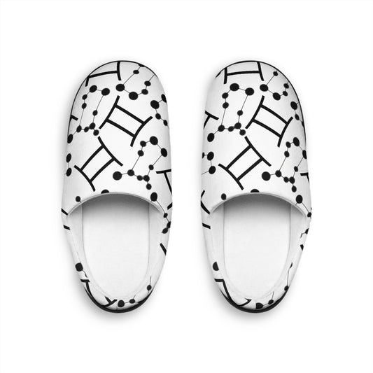 Women's Indoor Slippers, Gemini Zodiac Sign