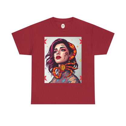 Unisex Heavy Cotton T-Shirt, Scorpio, Zodiac v3, Sexy Art