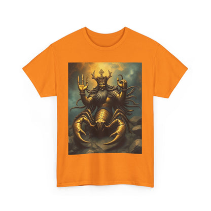 Unisex Heavy Cotton T-Shirt, Desert Scorpio King v1, Zodiac Design