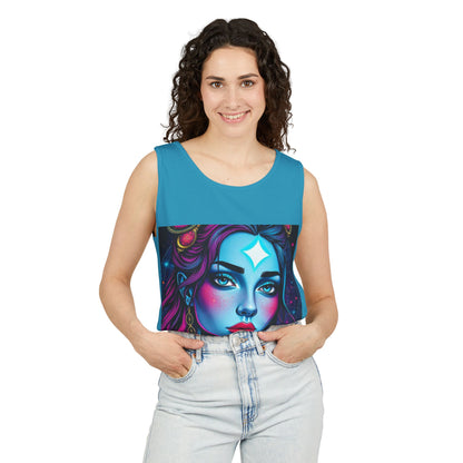 Unisex Garment-Dyed, Tank Top, Gemini, Pop Art, 100% US cotton