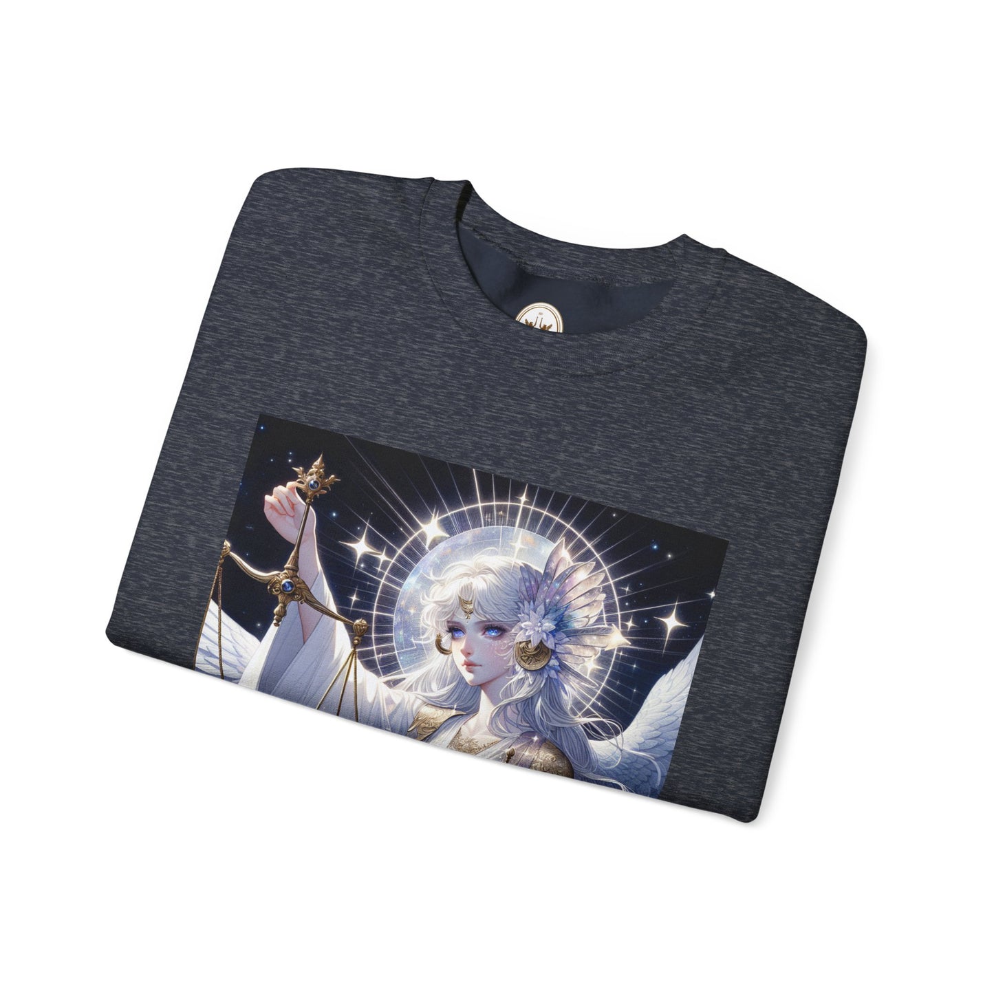Unisex Heavy Blend™ Crewneck Sweatshirt,anime angel, Libra Zodiac Design