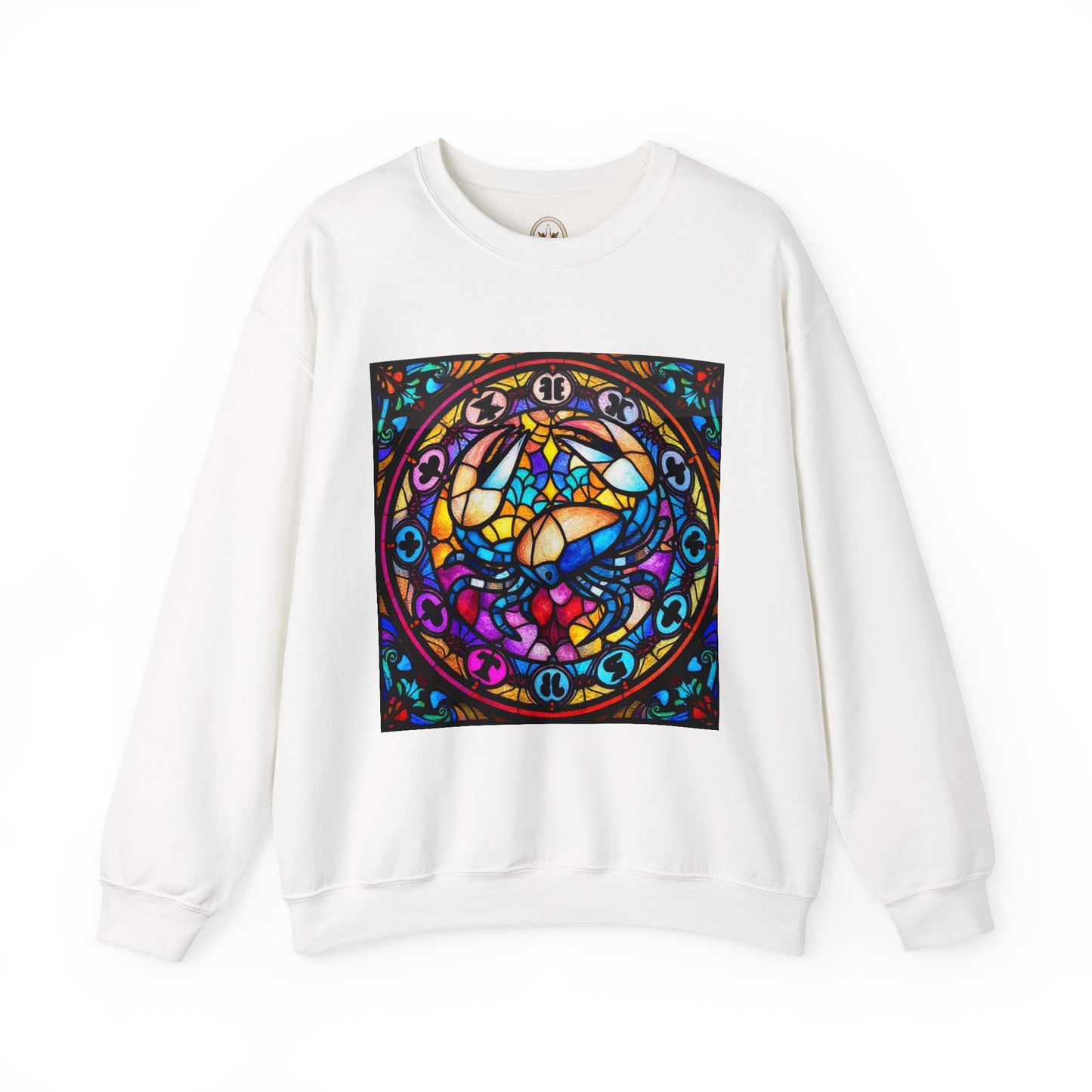 Unisex Heavy Blend™ Crewneck Sweatshirt, Glass, Cancer Zodiac Design