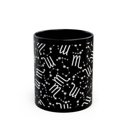 Zodiac 11oz Black Mug Scorpio Zodiac Sign