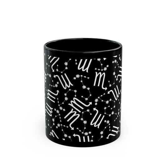Zodiac 11oz Black Mug Scorpio Zodiac Sign