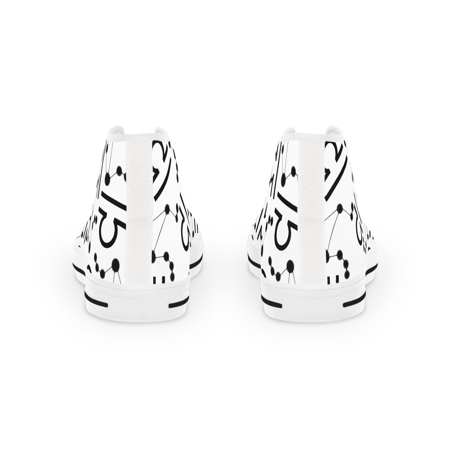 Men's High Top Sneakers, Breathable polyester canvas, Libra Zodiac Design