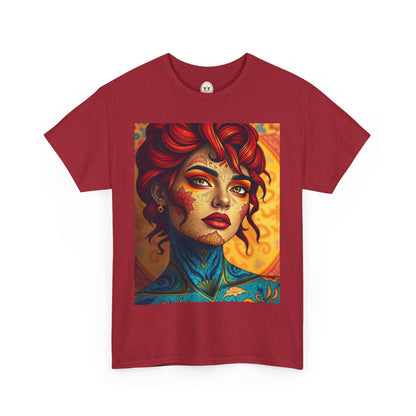 Unisex Heavy Cotton T-Shirt, Aquarius, Zodiac, Sexy Art