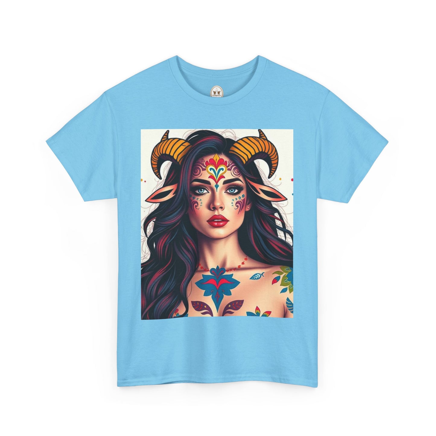 Unisex Heavy Cotton T-Shirt, Taurus, Zodiac v1, Sexy Art