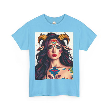 Unisex Heavy Cotton T-Shirt, Taurus, Zodiac v1, Sexy Art