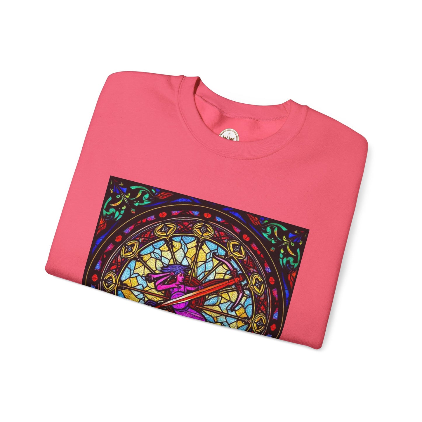 Unisex Heavy Blend™ Crewneck Sweatshirt, Glass 1, Sagittarius Zodiac Design