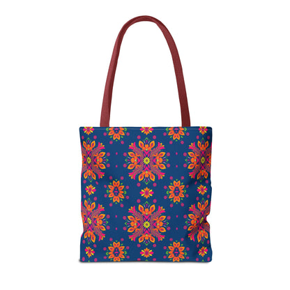 Tote Bag (AOP), Gemini, Zodiac v2, Flower Pattern