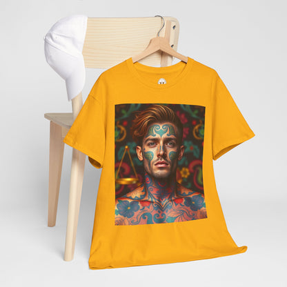 Unisex Heavy Cotton T-Shirt, Libra, Zodiac, Sexy Art